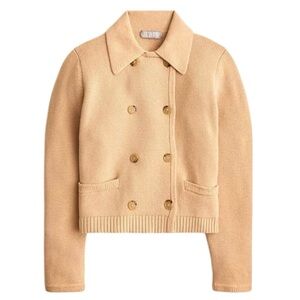 J. Crew Marielle Cropped Cardigan Beige Sz S NWT